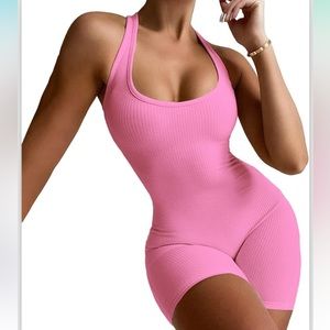 Pink Bodycon Jumpsuit
